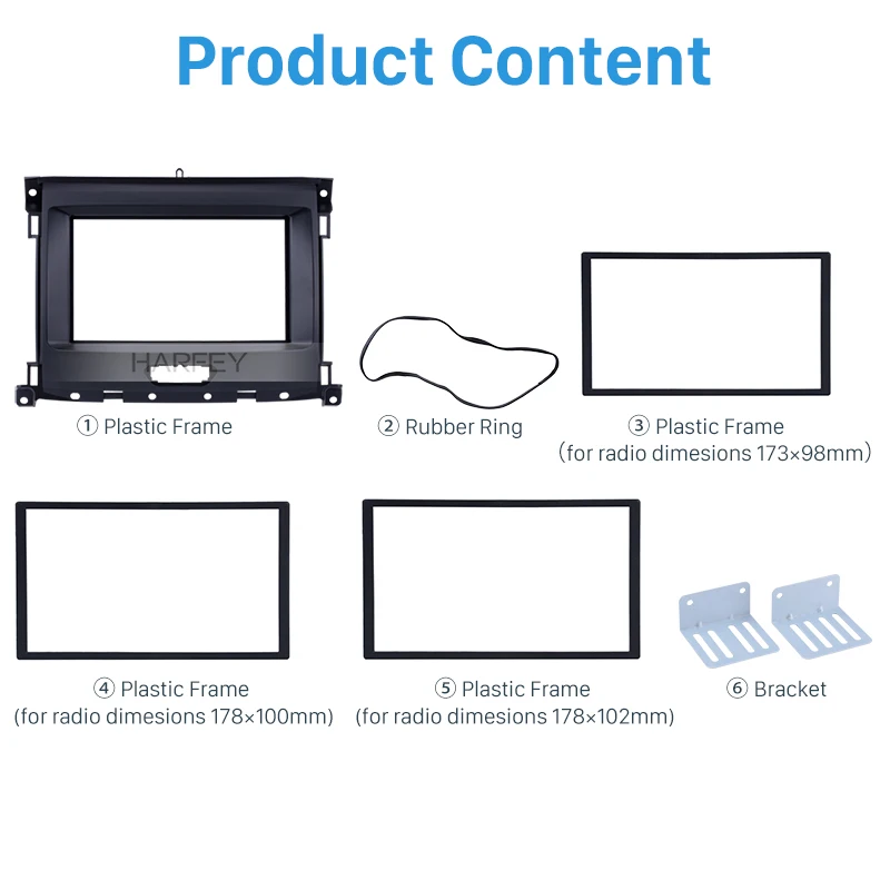 Harfey монтажный комплект аудио пластина двойной Дин радио фасции рамка для Ford Ranger
