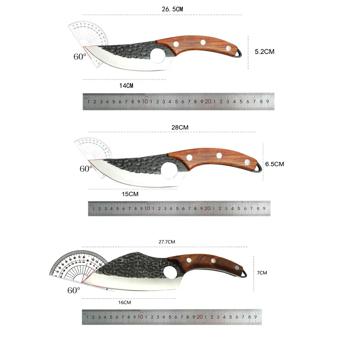 

Meat Cleaver Hunting Knife Handmade Forged Boning Knife Serbian Chef Knife Stainless Steel Kitchen Knife Butcher Fish Knife