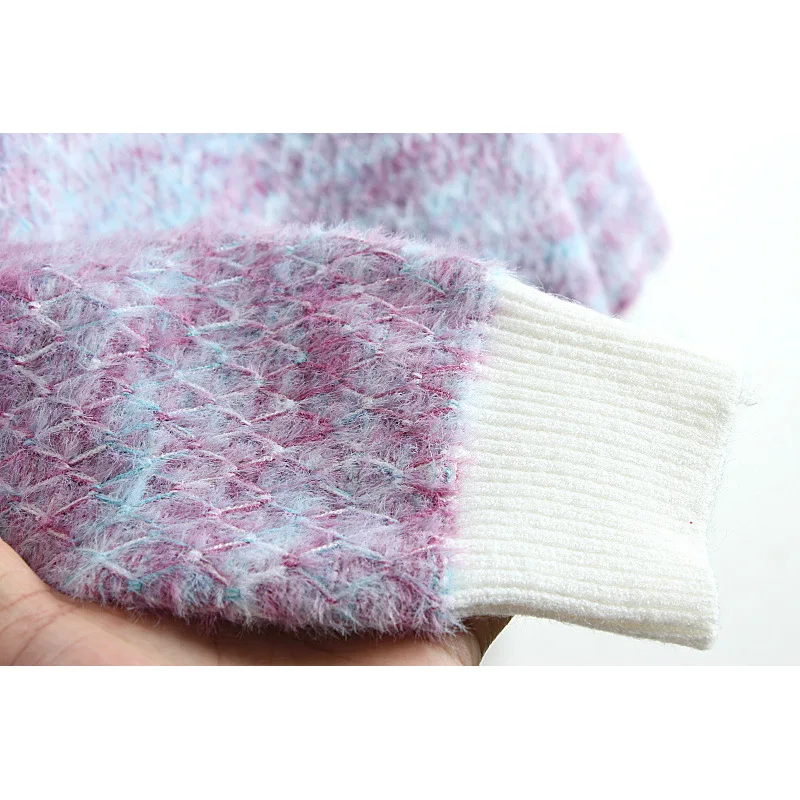 Пушистый свитер в Корейском стиле на осень и зиму джемпер вязаные свитера