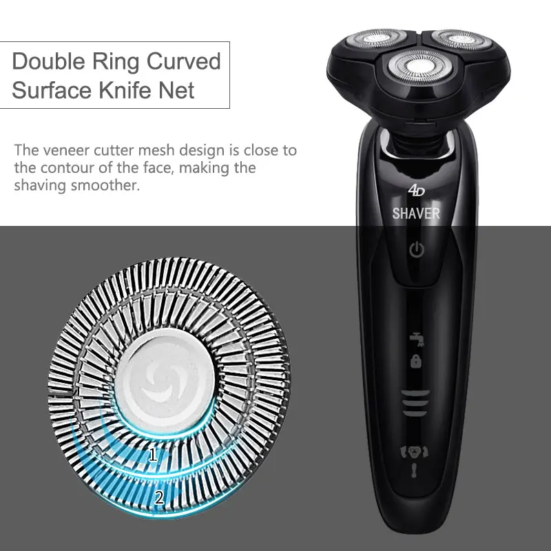 Аккумуляторные электробритвы для мужчин с тройным лезвием электрическая бритва