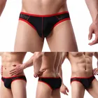 Мужские прозрачные трусы с выпуклой передней частью, удобные дышащие эластичные трусы высокого качества