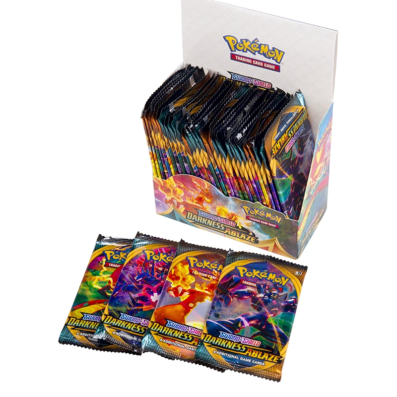 

324Pcs/Box Pokemon Card TCG: Sword & Shield Darkness Ablaze English Booster Box Trading Card Game Shining Collection Cards Toys