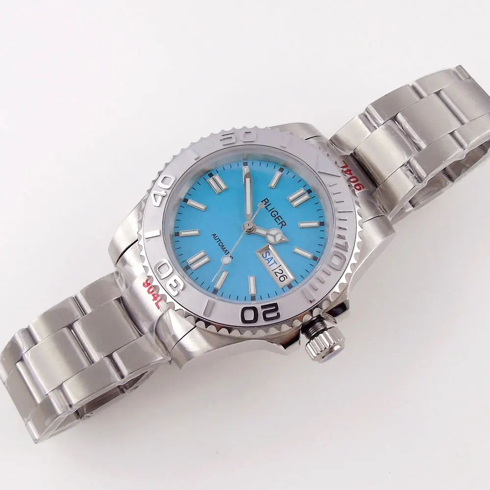 Мужские автоматические часы с сапфировым стеклом японские NH36 Move Men t Тиффани