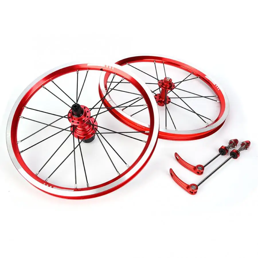 16 дюймов Алюминий сплав ободного тормоза колеса колесная велосипед передние и