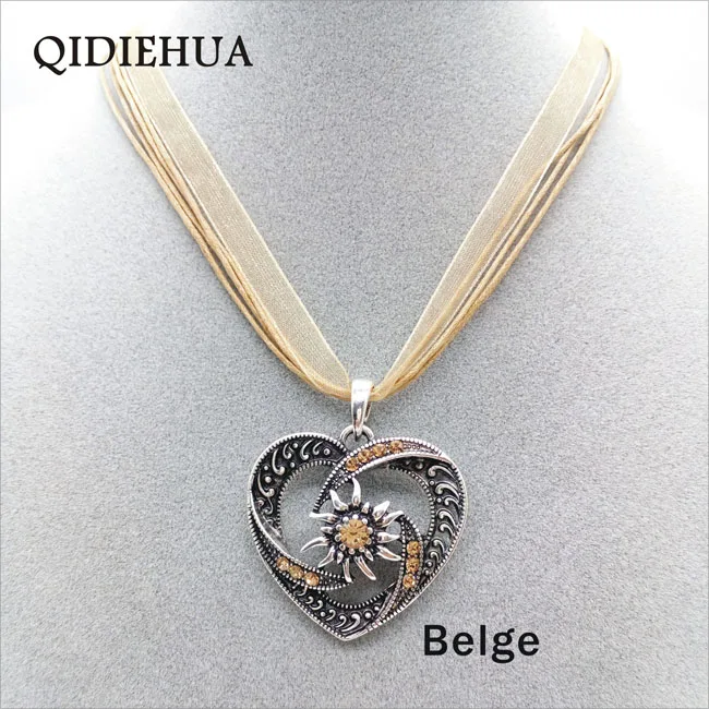 Немецкие Подвески Edelweiss, ожерелье s для женщин, модная корейская веревка, Октоберфест, массивное ожерелье, ювелирное изделие - Окраска металла: mx0065-belge