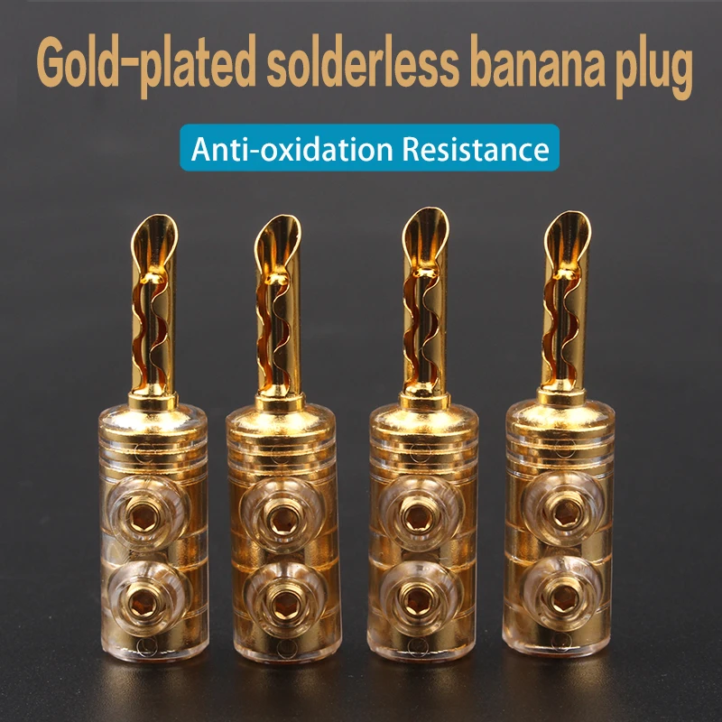 Plugue de Áudio Revestido de Cobre Amplificador de Potência Plug de Cabo de Áudio Xangadequada Peças Puro Decodificador 8
