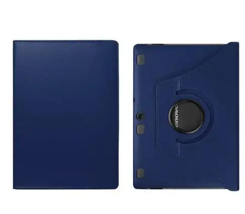 360 градусов вращающийся чехол для lenovo Tab 2 A10-70 A10-70L A10-70F 10,1 планшет из искусственной кожи чехол для Tab2 A10-30 X30 X30F+ подставка для ручек - Цвет: dark blue