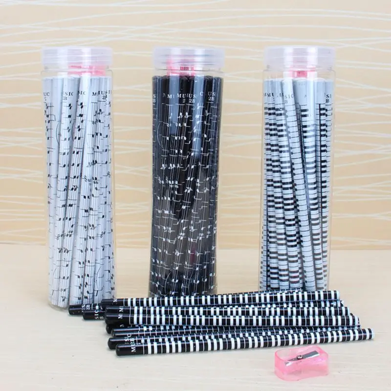 

36pcs/set Musical Piano Note Pattern Pencil 2B Standard Round Pencils Writing Drawing Tool Stationery School Student Supply