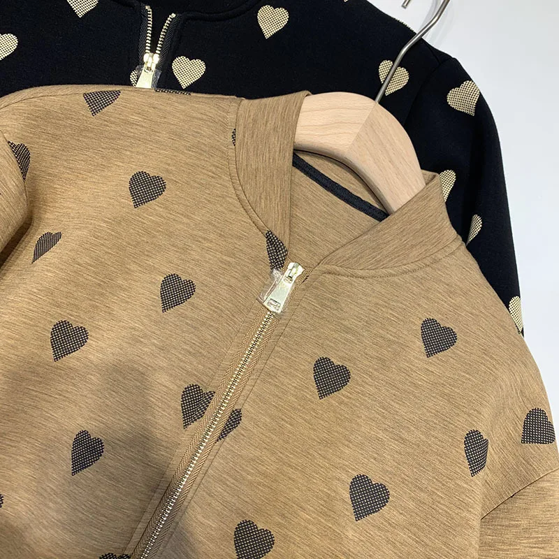 

2020 Autumn Cotton Blend Air Cotton Love Jacket Long-sleeved Zipper Coat
