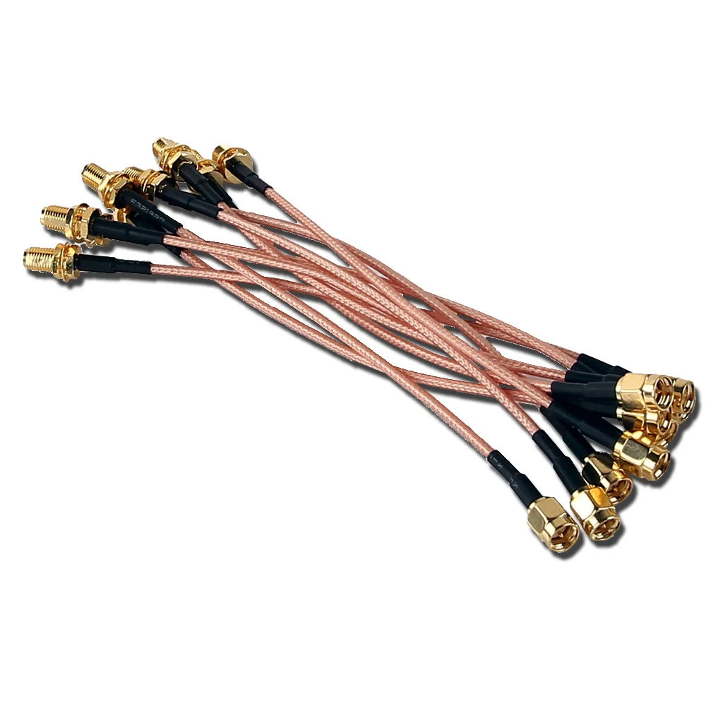 2 шт./лот 10 см 15 30 длина RP SMA штекер-гнездо Удлинительный кабель для FPV RC антенна Racing