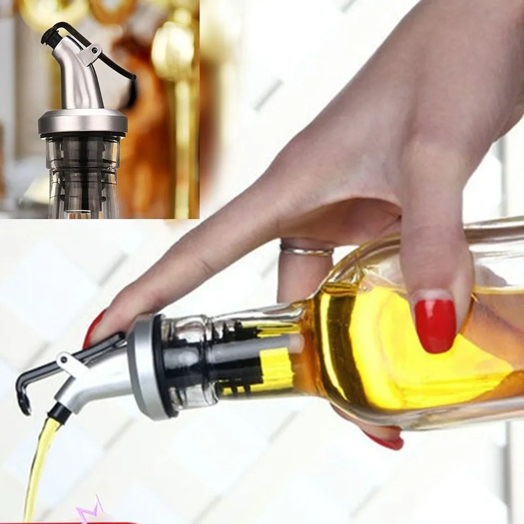 

2pcs HOMETREE Kitchen Oil Spout Oil Bottle Plug Pour Mouth Wine Stopper Soy Sauce Vinegar Bottle Plug Oiler Accessories