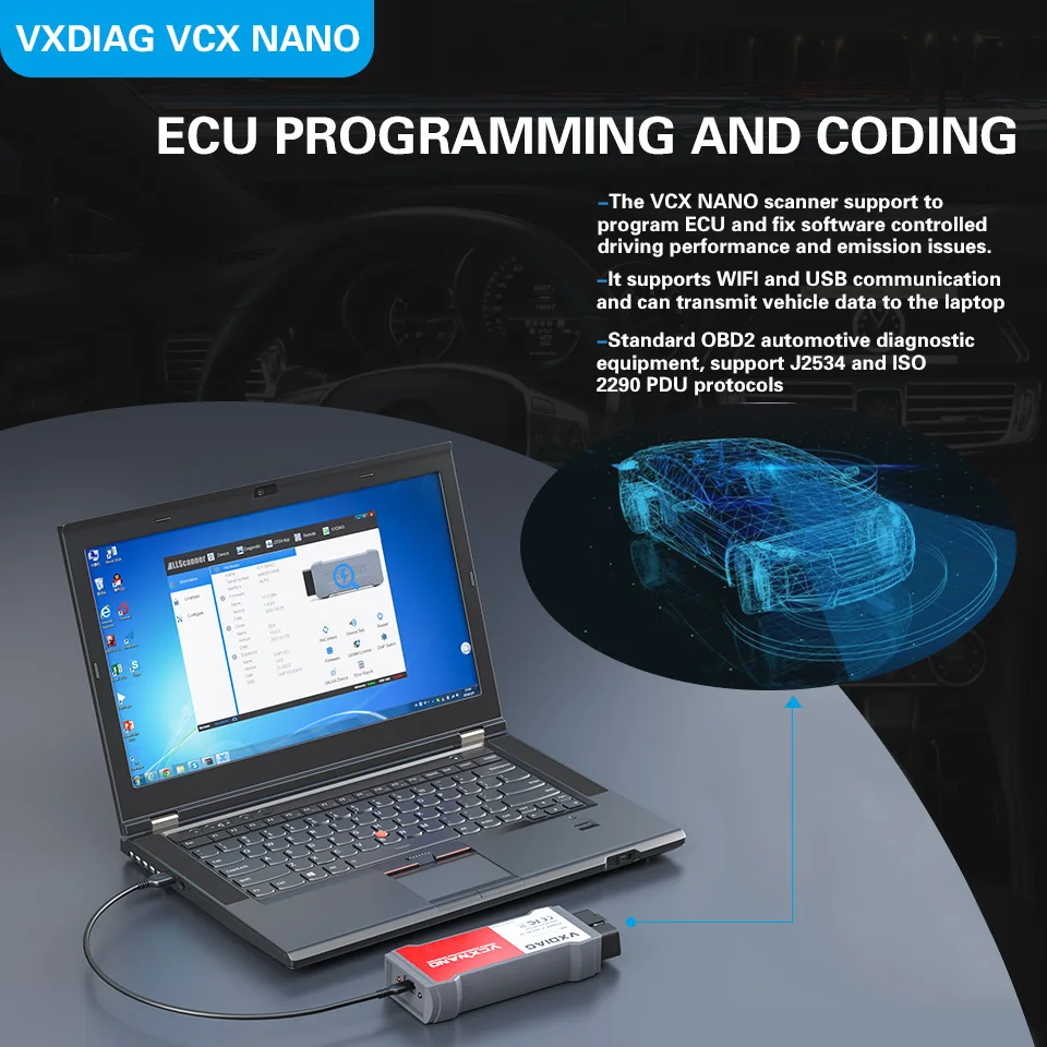 Диагностический инструмент VXDIAG VCX NANO OBD2 Wi Fi/USB сканер для автомобиля Ford IDS V121 Mazda 2 в