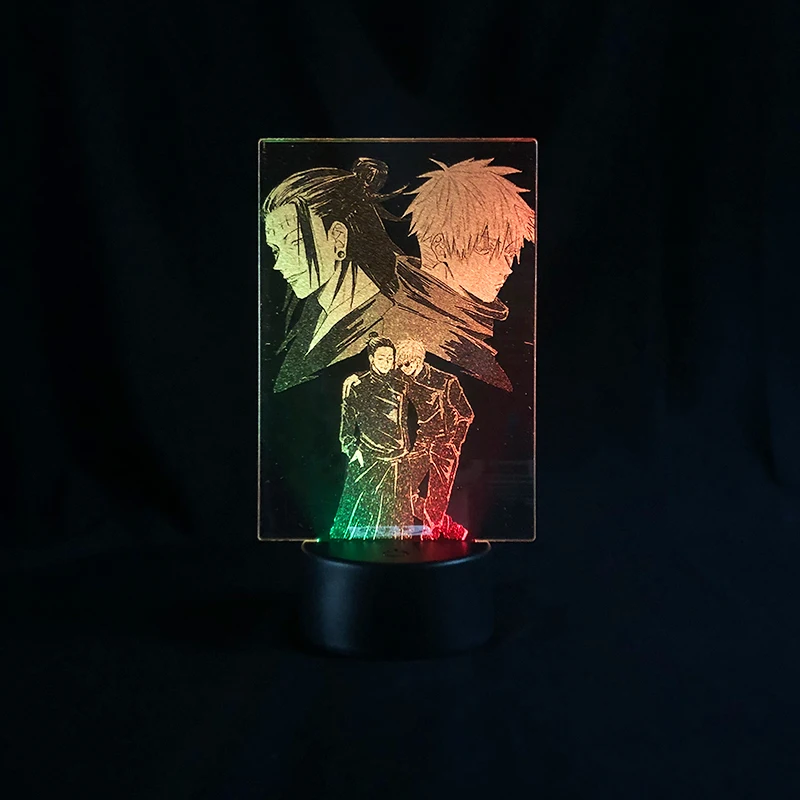 

Touch Sensor Two Tone Lamp Jujutsu Kaisen Gojo Satoru Japanese Anime Manga Two Tone Led Light Colorful Two Tone 3D Lamp Children