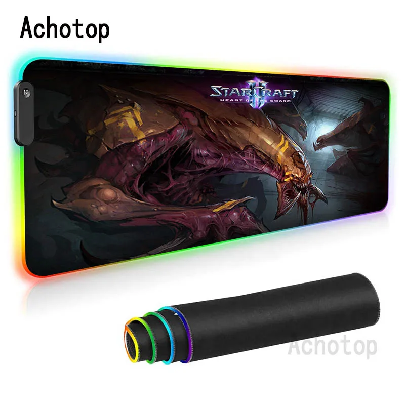 Цветная (RGB) Старкрафт 2 полотенце с логотипом команды Мышь коврик анти скольжения