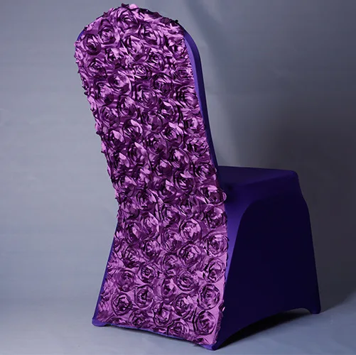 Dark Purple Простые розовые чехлы на кресла стрейч Свадебные гостиничные сиамские стулья набор стул сплошной цвет крышка - Цвет: Dark Purple