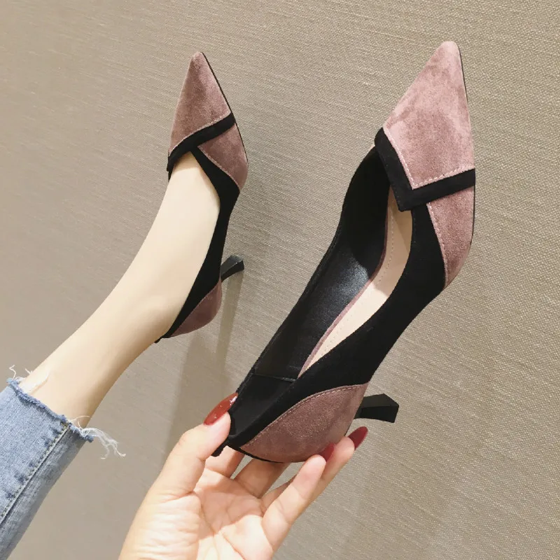 

SWYIVY Elegant High Heels Shoes Women Pumps Pointed Toe 2020 New Female Slip On Heels OL Work Shoes Female Casual Shoes