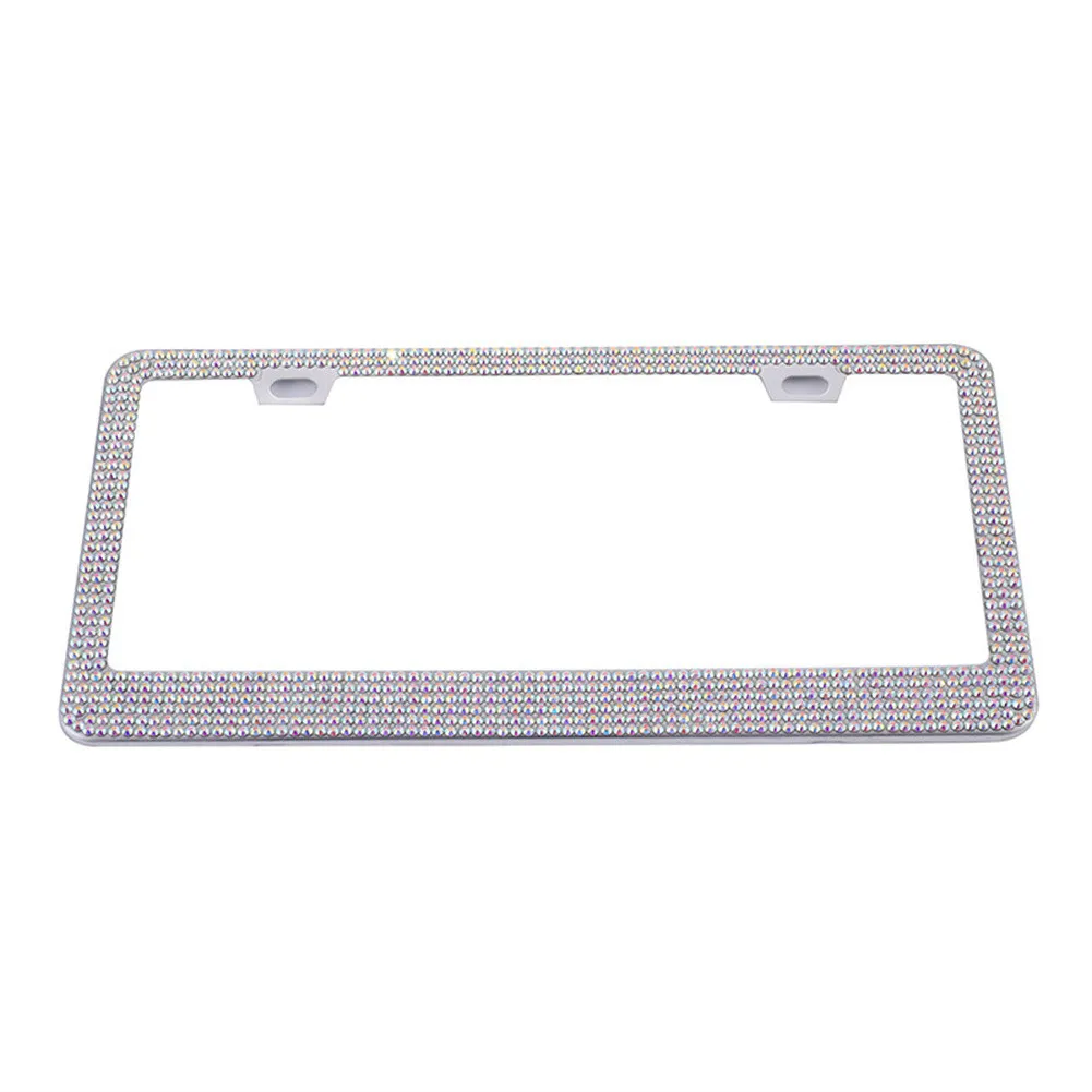 

Rhinestone License Plate Holder Personalised Cute Car License Number Plate Surround Frame Protect Your Plates With 2pcsScrew Nut