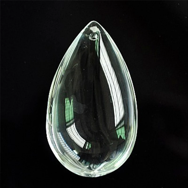 100 шт./лот 76 мм Хрустальная стеклянная подвеска в виде капли воды световая Призма