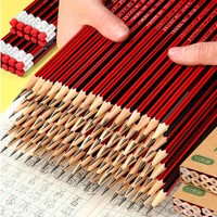 20 10pcs lot wooden pencil hb pencil with eraser childrens drawing pencil school writing stationery