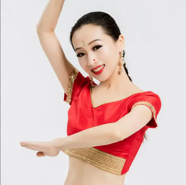 Женский костюм с принтом в этническом стиле индийский сари танцевальный