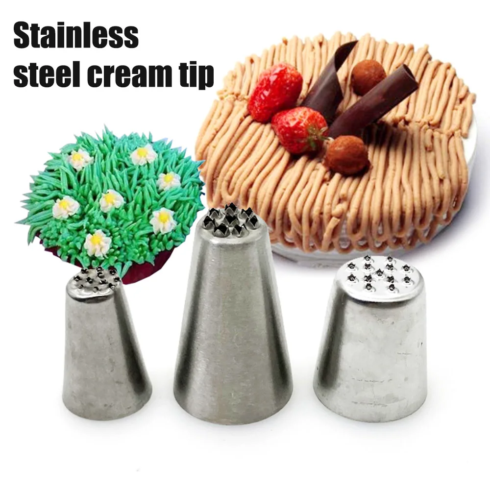 

Кондитерский мешок и наконечники для украшения тортов, набор небольших насадок для крема в форме травы, инструменты для выпечки, ледяное ук...