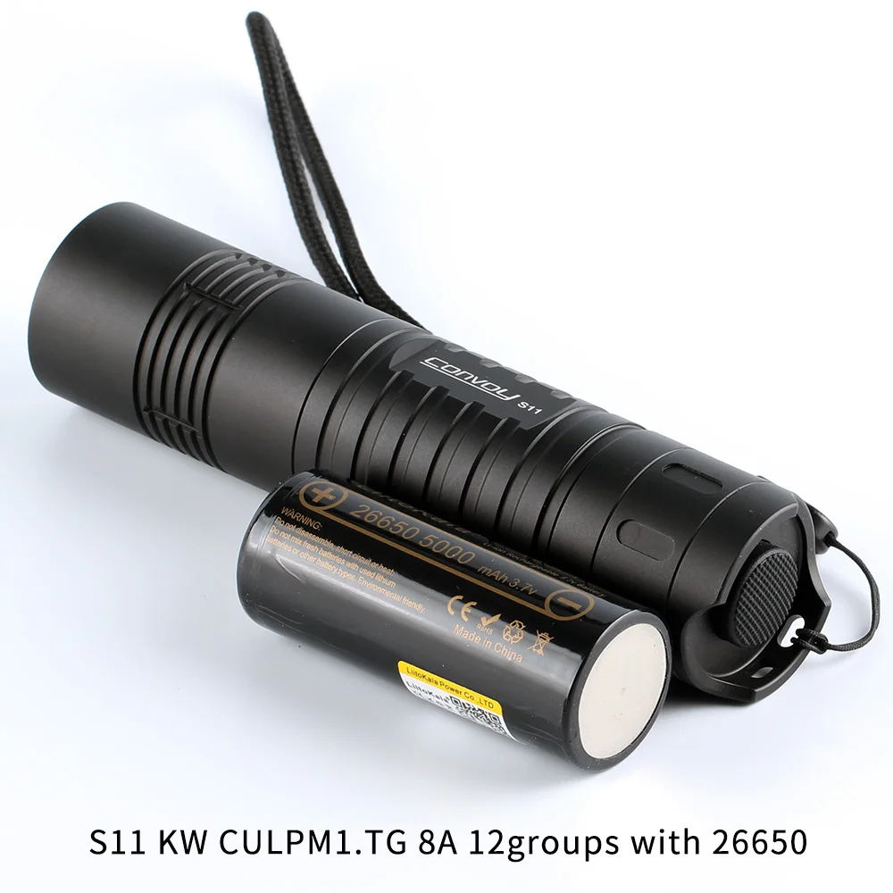 Convoy S11 с кВт CULPM1.TG 8 А аккумулятором 26650|Фонарики и осветительные приборы| |