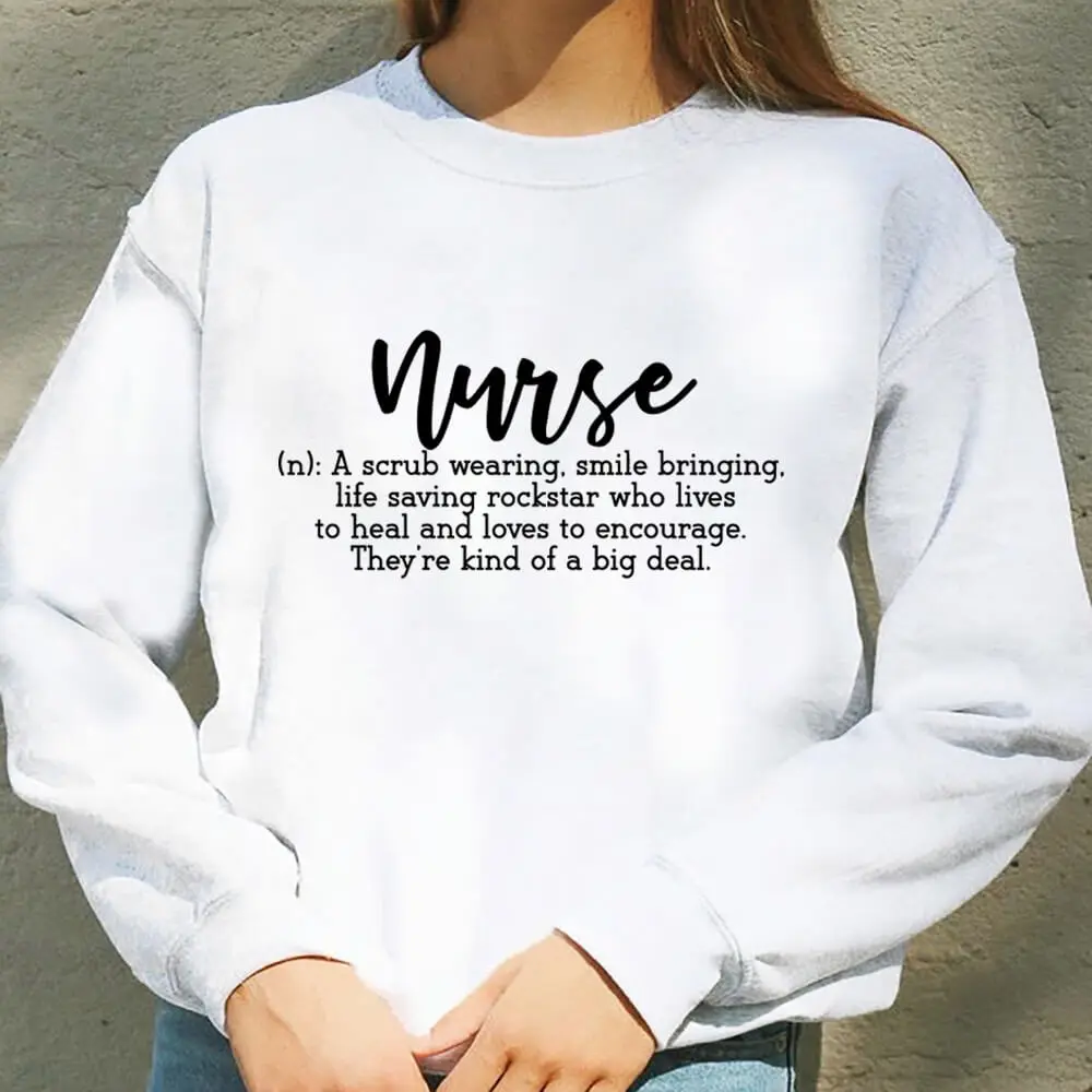 Определение медсестры 100% хлопок Печатный Женский свитшот осень-зима