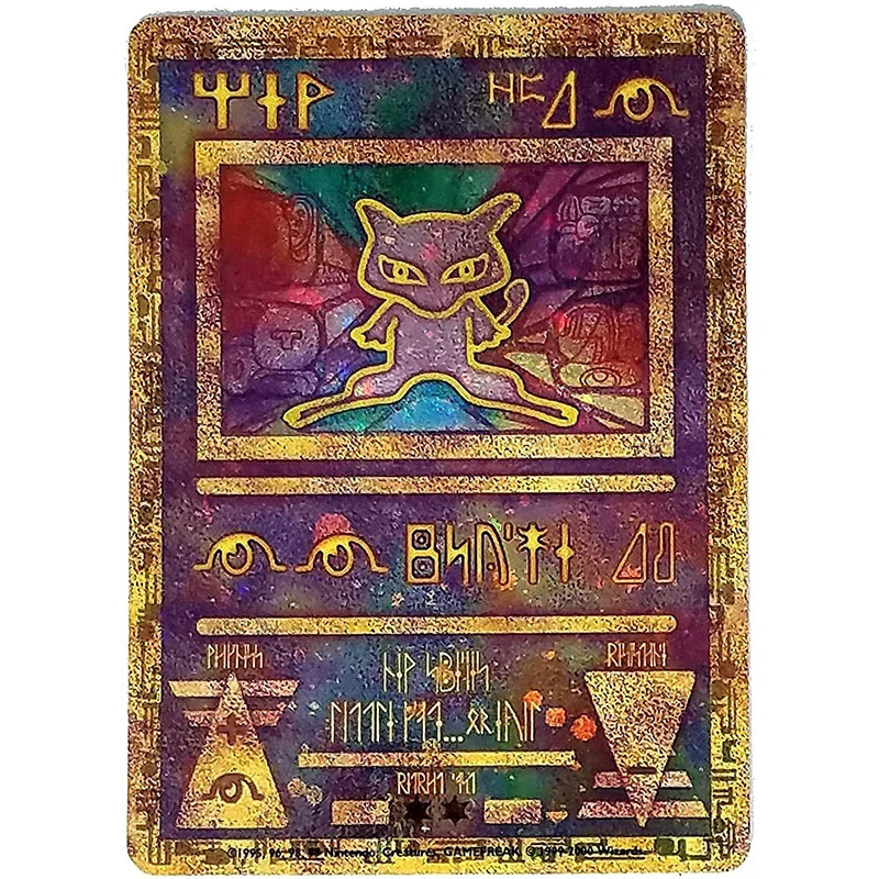 Покемон Золотая карточка 8 8*6 3 см-старинные Mew рекламные коллекционные игрушки