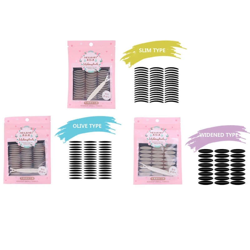 72 шт. невидимые двойные складные Стикеры для век кружевное волокно макияжа узкие