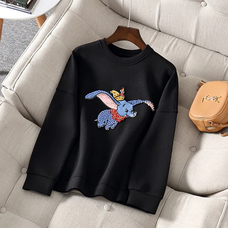 Осенняя Женская свободная толстовка высокое качество Космический хлопок