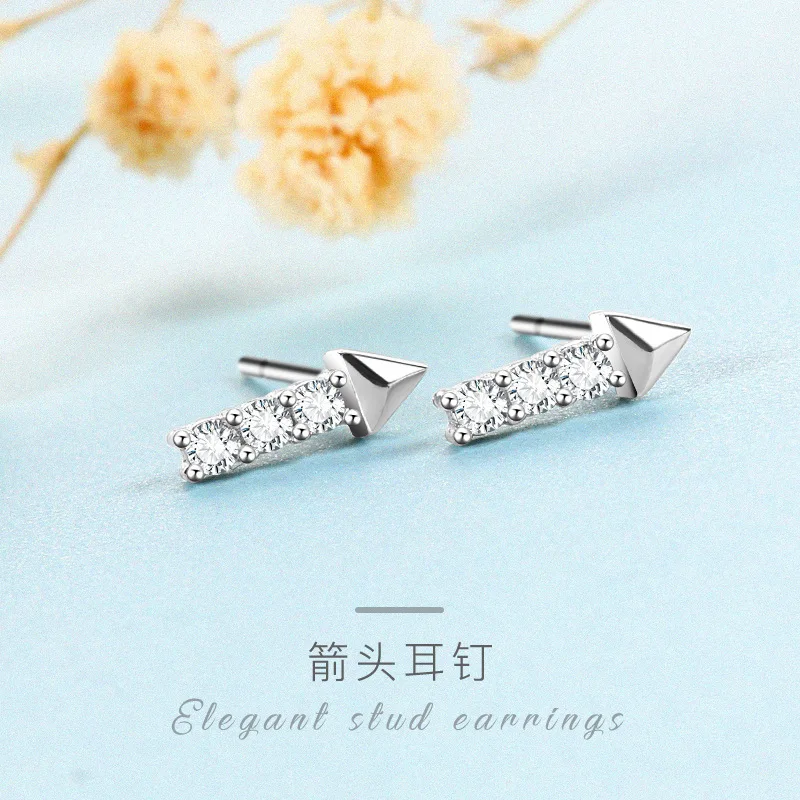 YOROMER 925 стерлингового серебра серьги из циркония маленькие серьги-гвоздики в