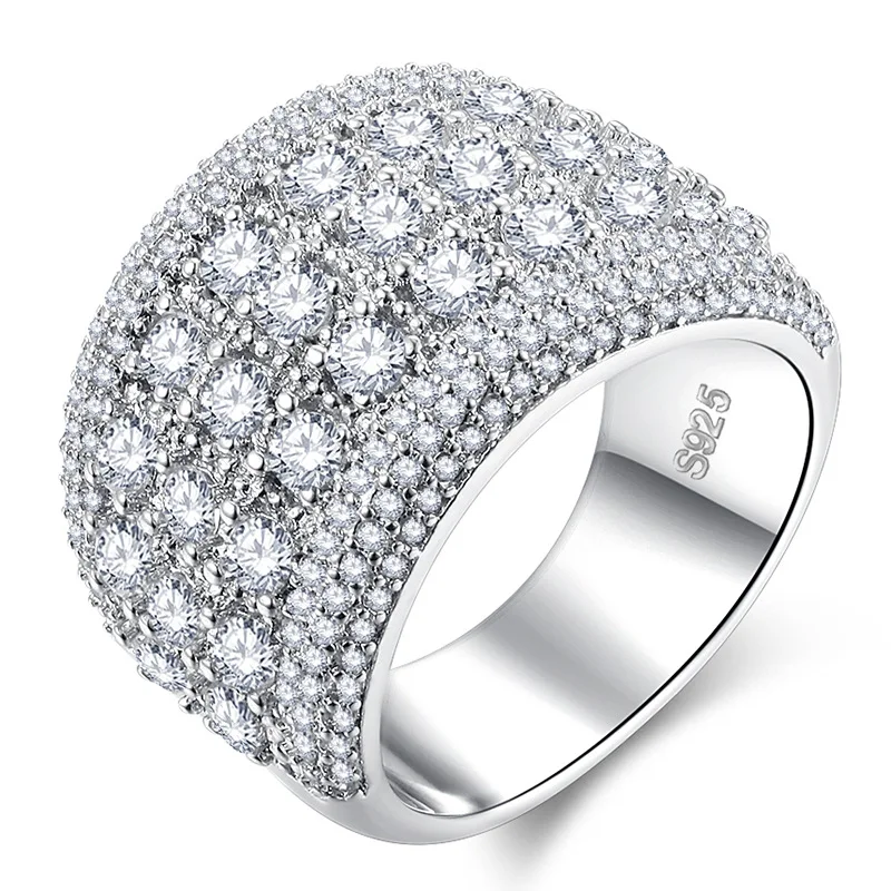 

Hip Hop Jewelry Iced Out Bling Rings Micro Pave AAA Zircon Hiphop Ring Fashion for Women and Men Party Rock Punk Gifts