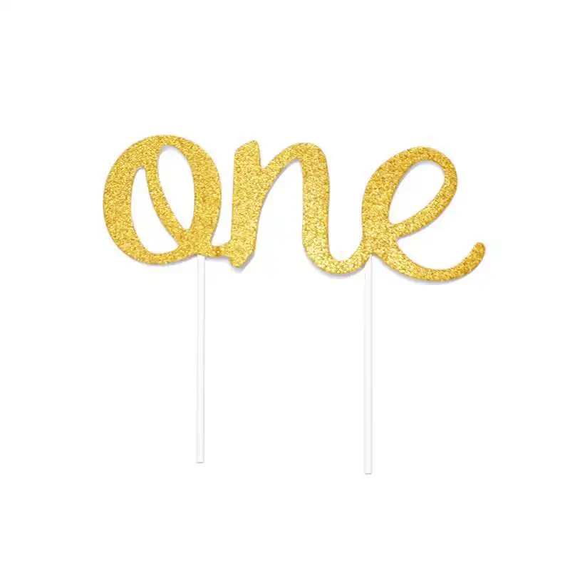 1 шт. один с бабочкой Снежинка звезда Торт Топпер первый день рождения Блестящий