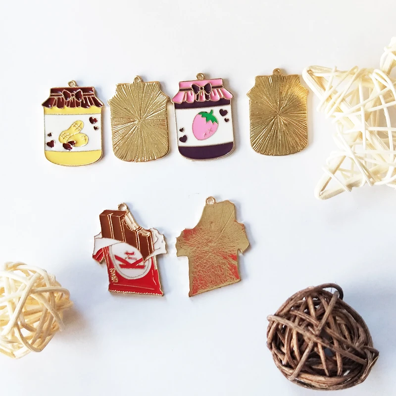 10 шт. эмаль Шоколад Арахисовое масло может Подвески для изготовления ювелирных