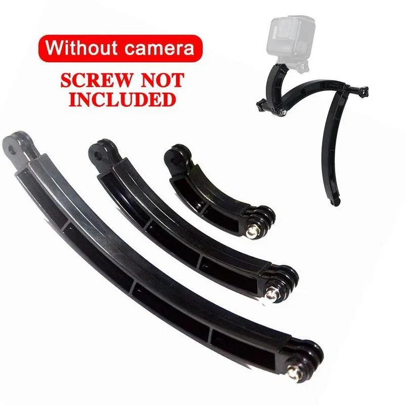 

3 Way Mount Bracket For Gopro Hero 6/5/4/3+/3/2/1 Arm Extension Curved Pole Selfie Stick Bracket (no Screws) 75, 135, 195mm