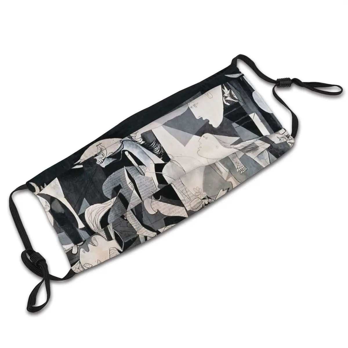 

Pablo Picasso Guernica Reusable Face Mouth Mask Pattern Surrealism Art Anti Dust Protection Mask Respirator with Filters