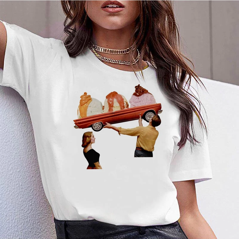 212284 _ футболка Повседневная с круглым вырезом и короткими рукавами женская