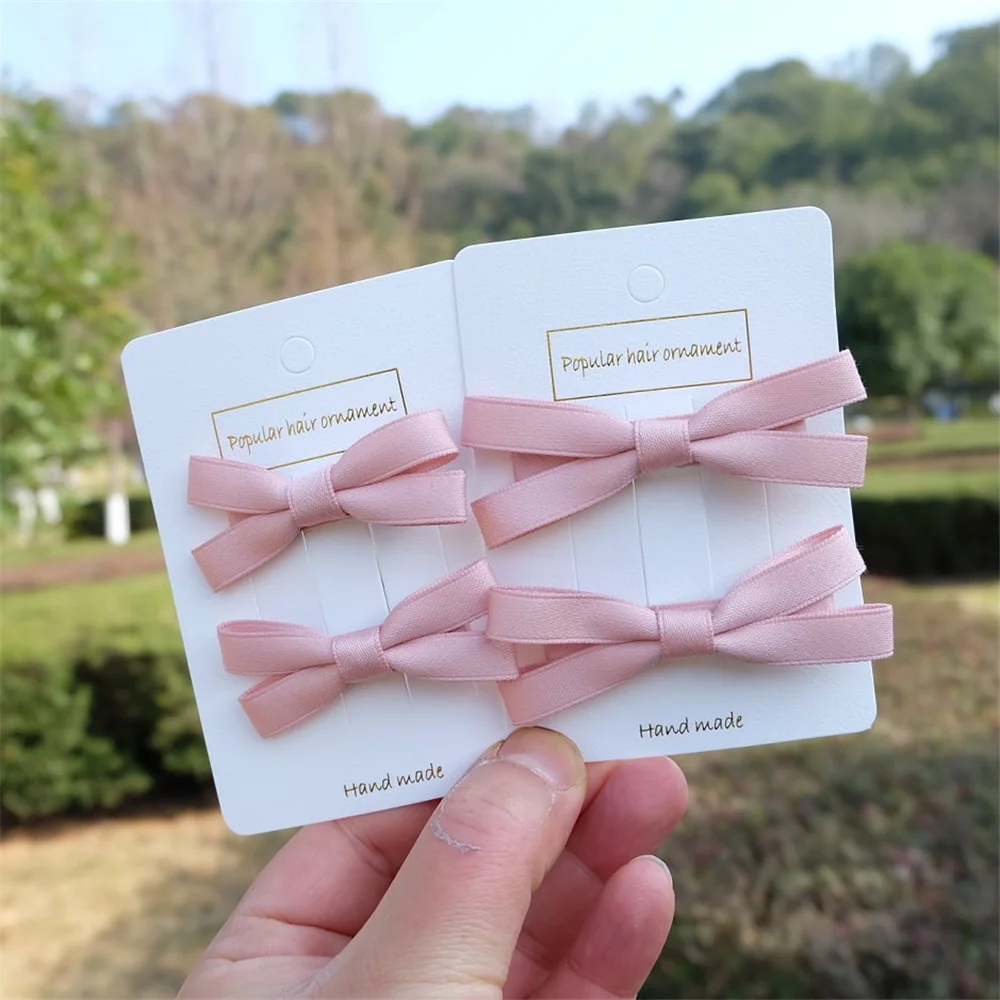 

Wholesale 20Sets Hair Bow Clips For Girls Baby Kawii Barrettes Women Cute Haar Accessoires Kids Color Hairpin Children Hairgrip