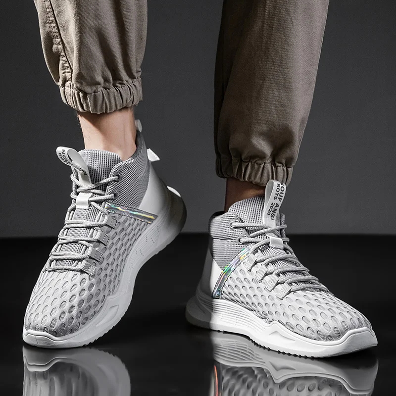 Новинка 2020 модные мужские кроссовки Sooneeya высокие повседневные белые серые