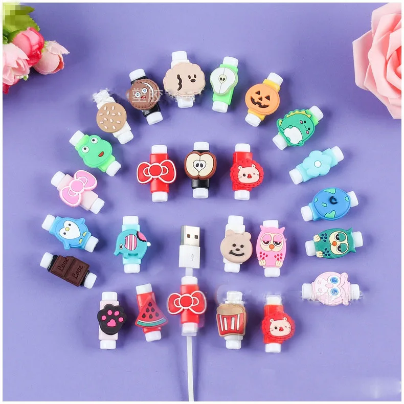 Намотка для кабеля 50 шт./лот новая мультяшная защита USB наушники устройство