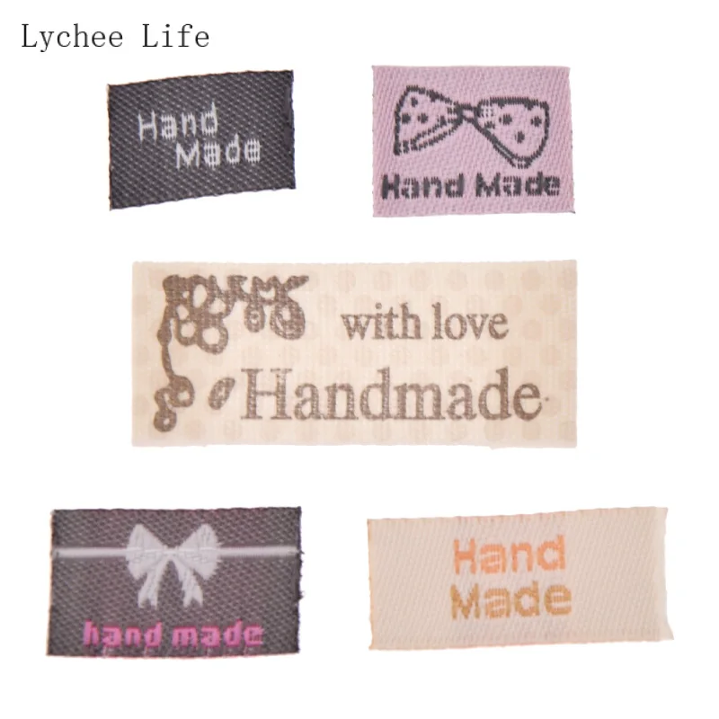 Lychee Life 100 шт. тканевые этикетки ручной работы с надписью «Love», этикетки для одежды, сумки для одежды, швейные материалы для рукоделия