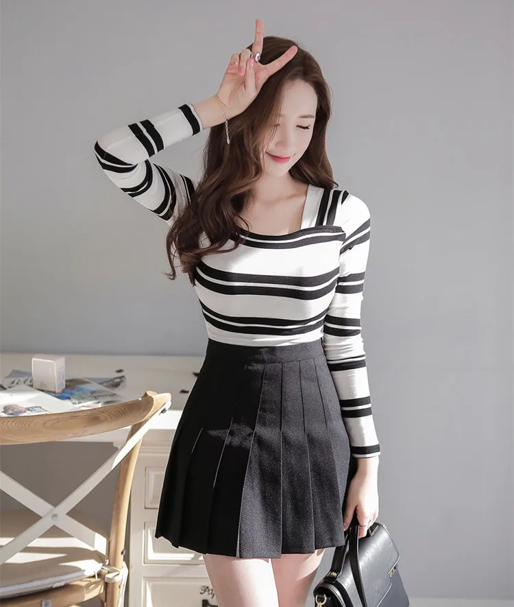 Милая короткая плиссированная юбка для женщин 2021 мини с высокой талией белые