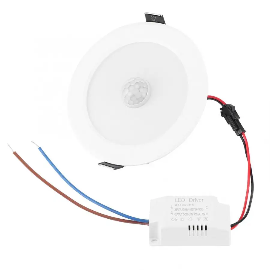 Светодиодный светильник 7 Вт 5 круглый встраиваемый Точечный инфракрасный датчик