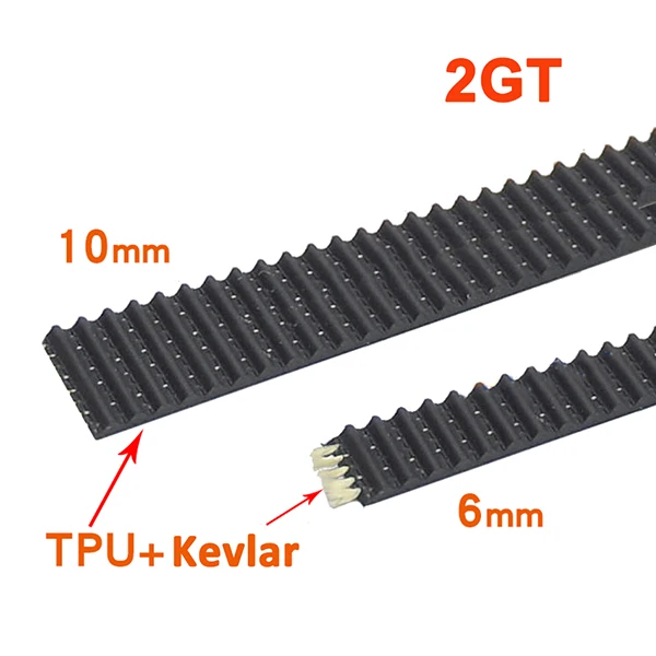 2GT-10mm 1 метр 2GT/MXL Ремень ГРМ без кожуха черный ТПУ синхронный резиновый ремень с кевларовым сердечником тип ширина 6 мм 10 мм - Ширина: 2GT-10mm