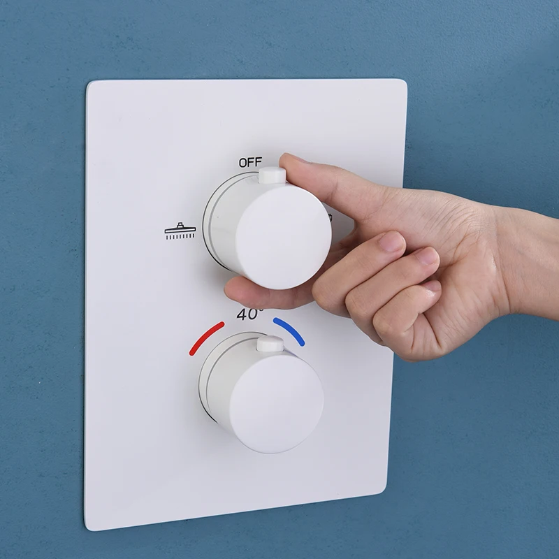 Термостатический белый душевой набор для ванной комнаты Набор смесителей душа