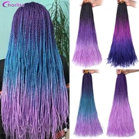 senegalese twist hair crochet braids hair 24 inch 30 rootspack ombre senegal synthetic braiding hair extension for women