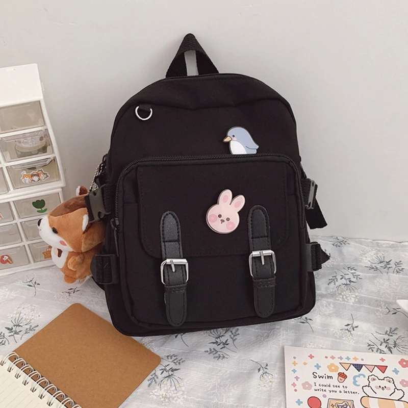 

066F Fashion Backpack Women Kawaii Shoulder Bag for Teenage Girls Multi-Function Small Bagpack Ladies Travle School Daypacks
