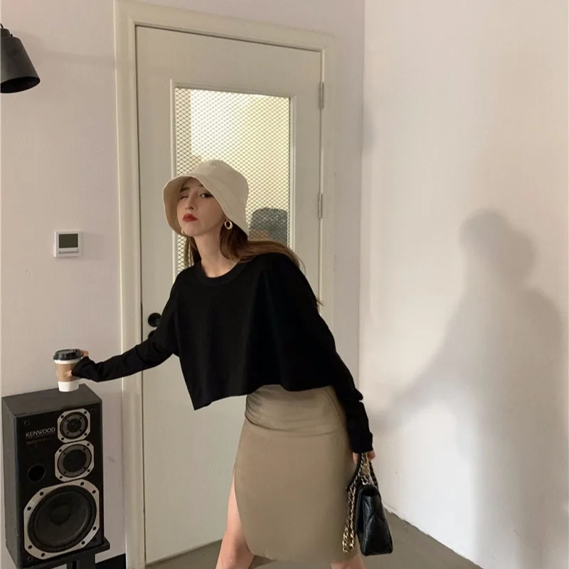 

Internet Celebrity White Sun Protection Top Clothes for Women Ins Trendy Long Sleeve Short Coat 2021 Fashionable New Thin Loose