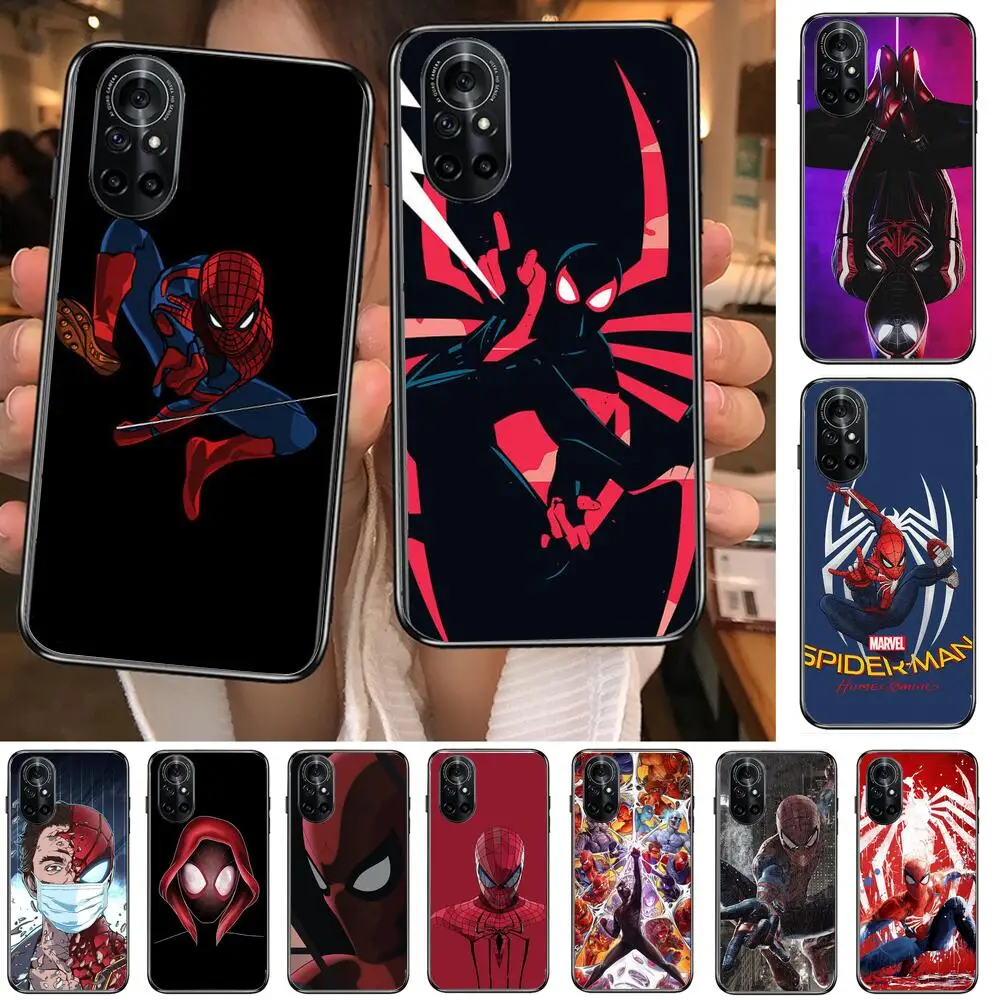 

Marvel Avengers Spider-Man Super Hero Clear Phone Case For Huawei Honor 20 10 9 8A 7 5T X Pro Lite 5G Black Etui Coque Hoesjes