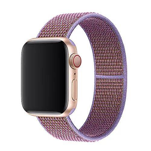 Спортивный нейлоновый ремешок для apple watch 4, apple watch 5, ремешок correa iwatch 44 мм, 40 мм, 38 мм, 42 мм, apple watch series 4, 3, 2, 1 - Цвет ремешка: New Lilac